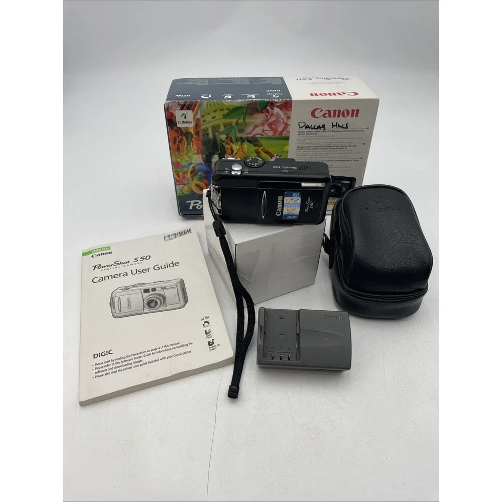 Canon PowerShot S50 5.0MP Digital Camera+Battery+Charger+Memory